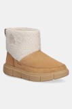 Sorel cizme de zăpadă din piele &icirc;ntoarsă SOREL EXPLORER III SLIP-ON COZY WP culoarea maro, 2079341252