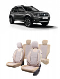 Cumpara ieftin Set huse scaune compatibile Dacia Duster 2010-2017 Piele + Textil (Compatibile cu sistem AIRBAG)