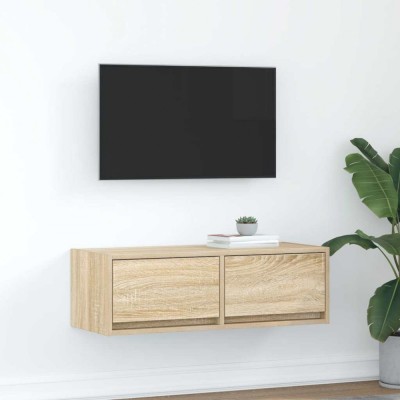 vidaXL Dulap TV Stejar Sonoma 80x31x25,5 cm Lemn prelucrat foto