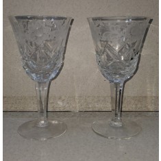 Pereche de pahar din cristal pentru servit bauturi aperitiv, Secol XX