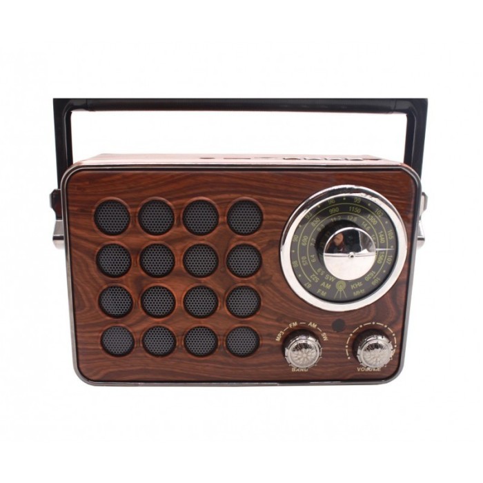 Radio Portabil ,Difuzor 8 cm , Bluetooth , USB &amp; MicroSD , Acumulator Integrat , Maro