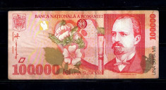 BANCNOTA 100000 100 000 LEI 1998 CIRCULATA foto