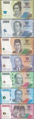 ! NOU : INDONEZIA - LOT COMPLET 7 BUC. 1.000 - 100.000 RUPII 2022 - P NEW - UNC foto