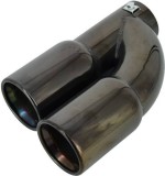 Ornament Toba Evacuare Dubla Negru ALM 23.5x16x7.5cm, Diametru 6cm