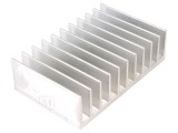 Radiator extrudat cu aripioare 80mm x 124mm x 35mm brut