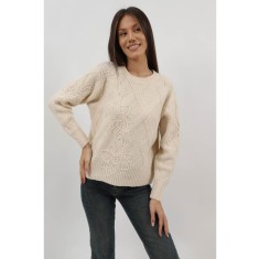 PULOVER TRICOTAT ELOISA TALIE UNICA Ivory