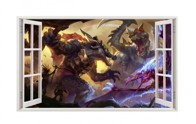 Sticker decorativ cu Dinozauri, 85 cm, 4286ST foto