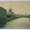 ORADEA , VEDERE PE DE CRIS , IN STANGA SINAGOGA , IN FATA PALATUL PRIMARIEI , CARTE POSTALA , CCA. 1900