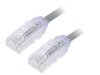 Patch cord TX6A 5m Gri 28AWG LSZH