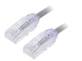 Patch cord TX6A 5m Gri 28AWG LSZH
