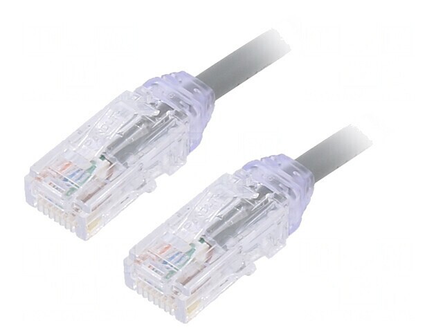 Patch cord TX6A 5m Gri 28AWG LSZH
