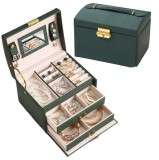 Cumpara ieftin Cutie organizatoare pentru Ceasuri si Bijuterii eleganta verde