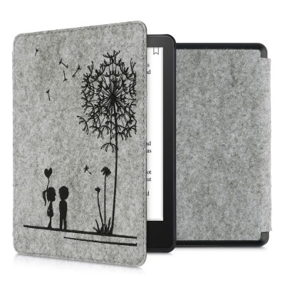 Husa pentru Kindle Paperwhite 11, Textil, Gri, kwmobile, 56260.01 foto