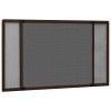 VidaXL Plasă insecte extensibilă pentru ferestre, maro, (75-143)x50 cm