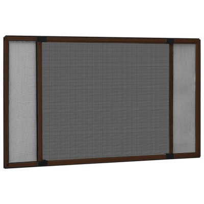 Plasă insecte extensibilă pentru ferestre, maro, (75-143)x50 cm foto