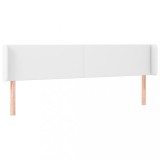 Cumpara ieftin Tablie de pat cu aripioare alb 203x16x78/88 cm piele ecologica