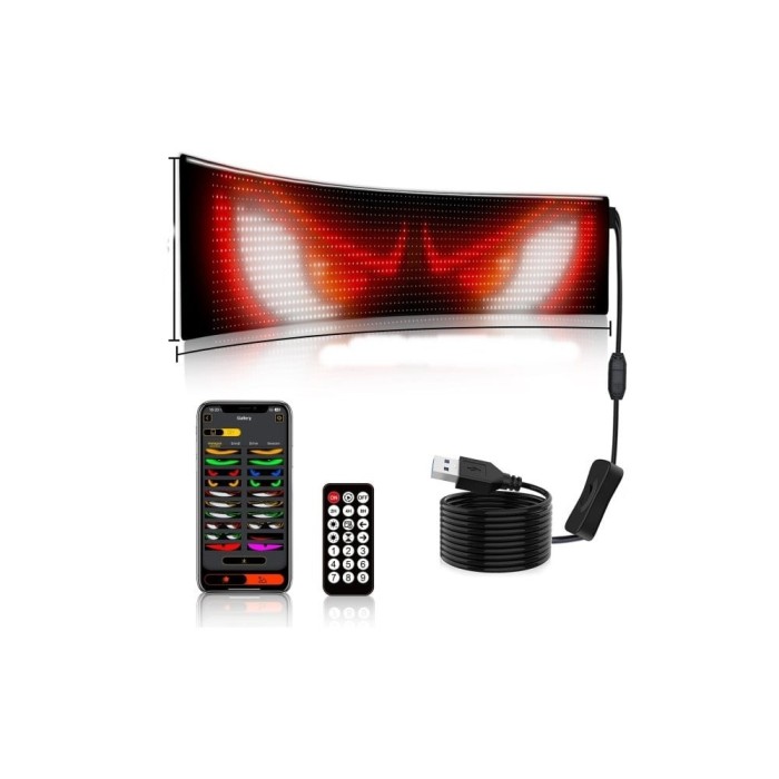 SET 4 X Panou flexibil MATRIX programabil,display RGB ,control aplicatie CU