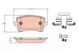 TRW GDB2107 set placute frana,frana disc