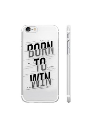 Husa Silicon iPhone SE 2 2020 Clear Born To Win foto