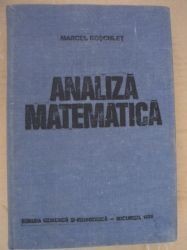 Analiza matematica-Marcel N.Rosculet foto