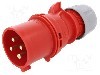 Conector alimentare AC, IEC 60309, IP44, 32A, 400V AC, 4 pini, PCE - 024-6