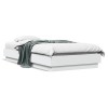 VidaXL Cadru de pat cu lumini LED, alb, 90x190 cm