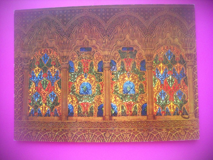 HOPCT 6740 VITRALII INTERIOR MAUSOLEUL MOHAMMED V -RABAT -MAROC -AFRICA-NECIRCULATA