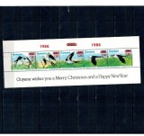 Guyana 1986 - Păsări, Crăciun, supratipar, bloc neuzat