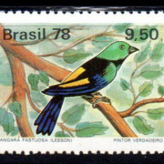 BRAZILIA 1978, Fauna - Pasari, serie neuzata, MNH