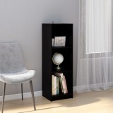 VidaXL Bibliotecă/Separator cameră negru, 36x33x110 cm, lemn masiv pin
