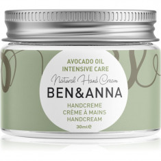 BEN&ANNA Natural Hand Cream Intensive Care crema de maini intensiva cu avocado 30 ml