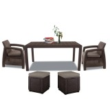 Cumpara ieftin Set mobilier de grădină Corfu duo cub maro