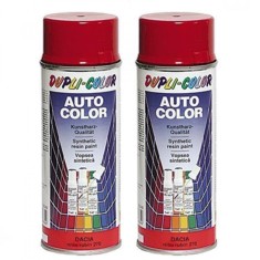 Pachet 2 x Vopsea Spray Auto Dacia Rosu 275 Dupli Color 350 ml