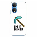 Husa compatibila cu Honor X7 Silicon Gel Tpu Model Minecraft Miner
