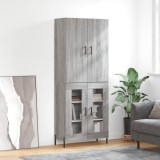 vidaXL Dulap &icirc;nalt, gri sonoma, 69,5x34x180 cm, lemn compozit