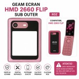 Cumpara ieftin Geam Ecran Exterior HMD 2660 Flip Sub Outer Roz , Piesa de Schimb