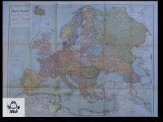 Harta Europa color interbelic foto