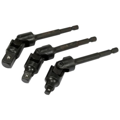 YATO Set 3 adaptoare cardanice, 1/4&amp;#039;&amp;#039;, 3/8&amp;#039;&amp;#039;, 1/2&amp;#039;&amp;#039;, lungime 125mm, CrV foto