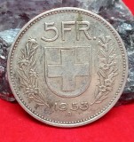 Elvetia 5 franci 1953 argint