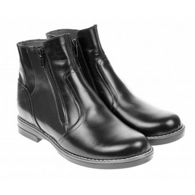 Ghete dama casual din piele naturala box imblanite Negru G25NEGRU foto