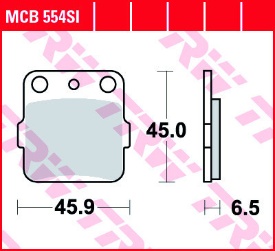 Set placute frana TRW MCB554SI - Honda CR 80 R - CRM 80 - Husqvarna CR - WR 125-250 - Suzuki LT-Z 400 Quad Sport foto