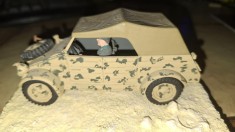 Macheta kit vopsita manual - Kubelwagen Type 82 1:35 Tamyia