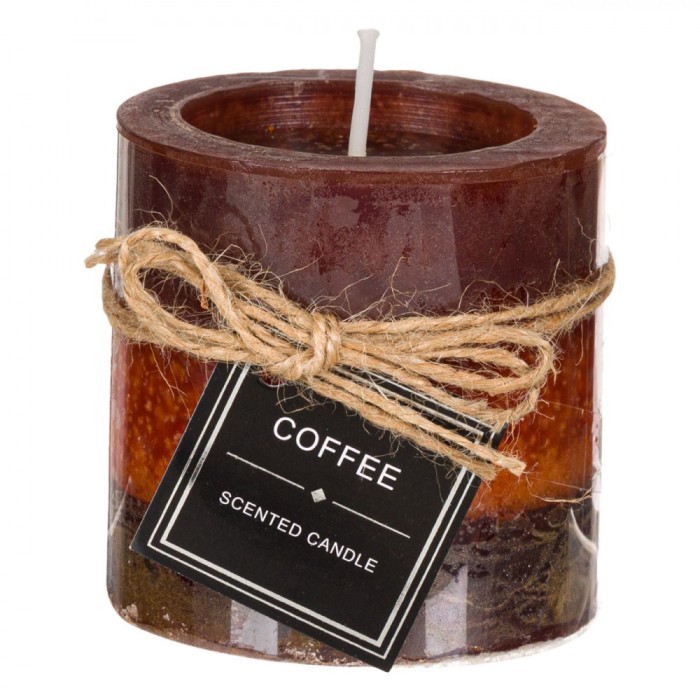 Lum&acirc;nare Parafinat Scented Candle, Cafea, Maro, 6.8x7.2cm