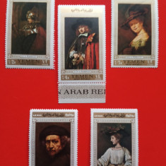 YEMEN, REMBRANDT - SERIE COMPLETĂ MNH