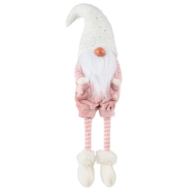 Figurina decorativa gnom Mos Craciun, 29.5 cm, poliester, mainile in buzunar foto