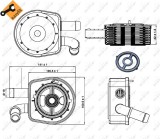 NRF 31297 EASY FIT Radiator ulei, ulei motor