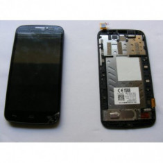 DISPLAY LCD (TOUCH FISURAT) ALCATEL OT POP C7 NEGRU ORIG SWAP