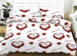 Cumpara ieftin Lenjerie de pat matrimonial cu husa elastic pat si fata perna dreptunghiulara, Coco, bumbac mercerizat, multicolor