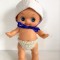 * Papusa Kewpie expresiva, 19 cm, vintage, cauciuc