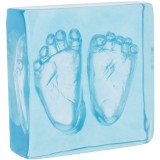 Dooky Crystal Memories DeLuxe 3D Frame Handprint &amp; Footprint set de mulaj pentru amprentele bebelușului 1 buc